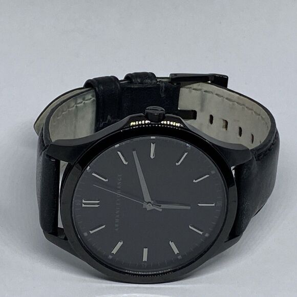 Armani Exchange AX2148 Men's Black Leather Analog Dial Quartz Wrist Watch JK182 - Picture 7 of 12